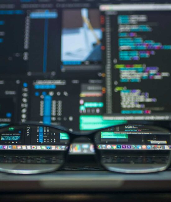 closeup photo of eyeglasses