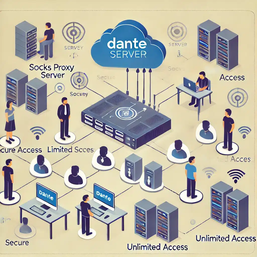 Настройка Dante Server с Групповой Аутентификацией Пользователей