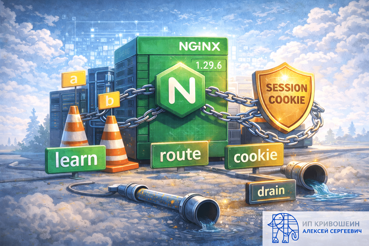 Nginx 1.29.6: sticky-сессии в upstream, route, drain и ещё немного полезного