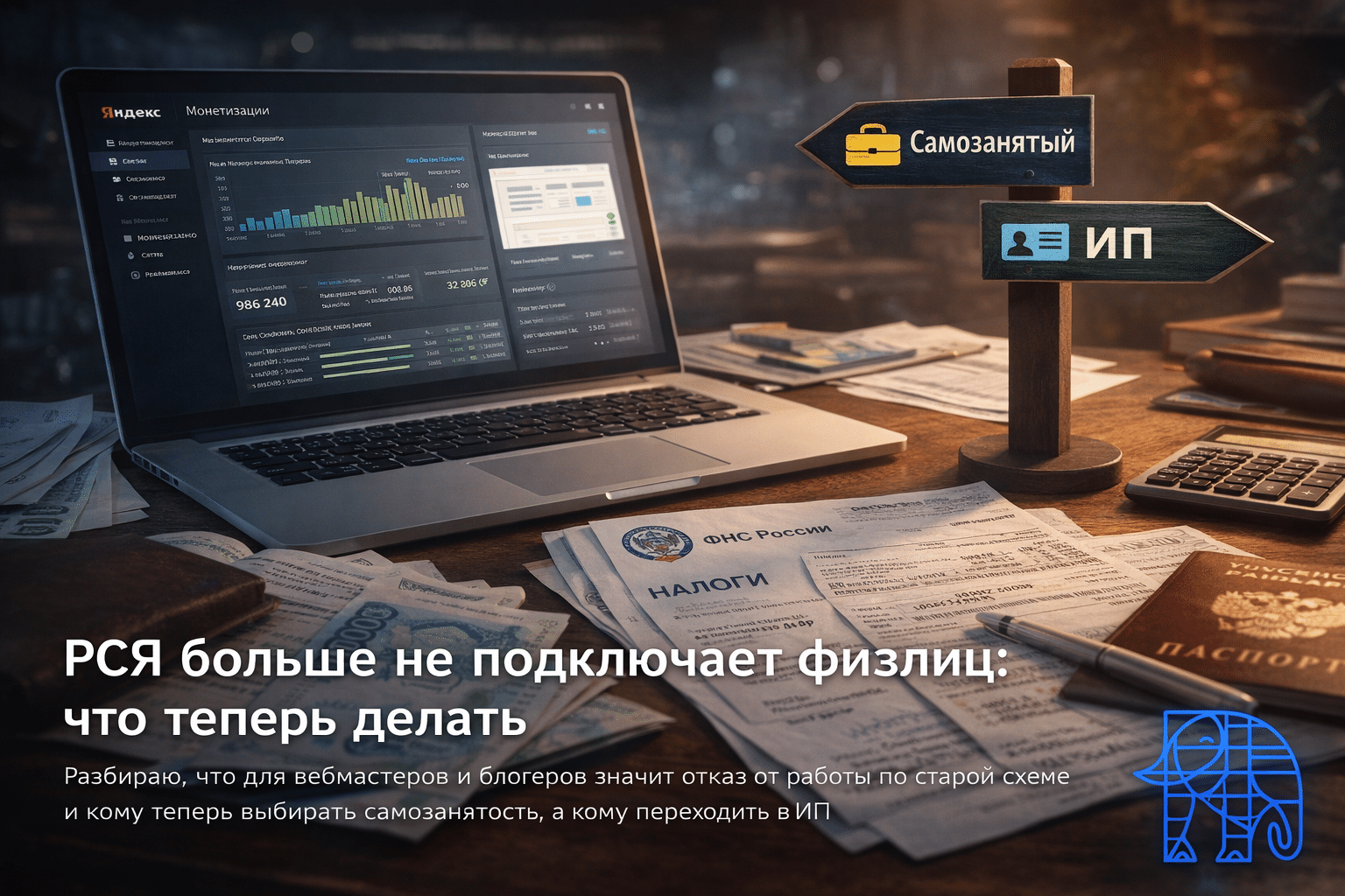 РСЯ уходит от физлиц: что меняется и кому теперь смотреть в сторону самозанятости или ИП