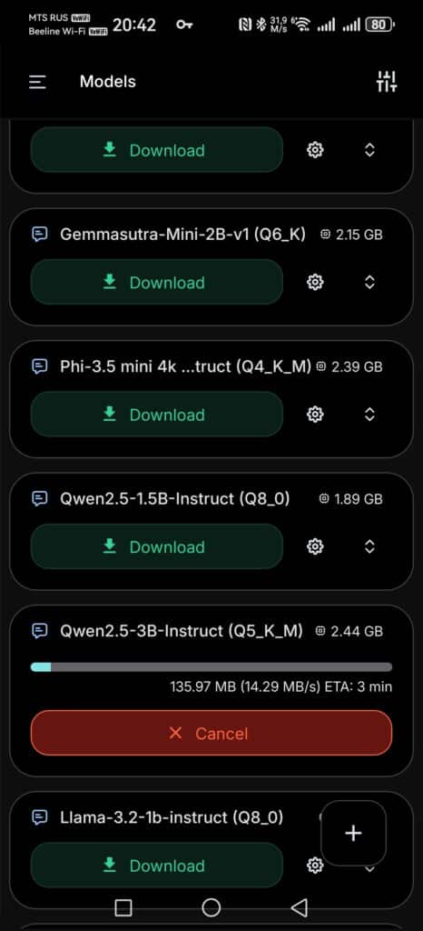 Как я запустил локальные LLM на Huawei Pura 70 через PocketPal
