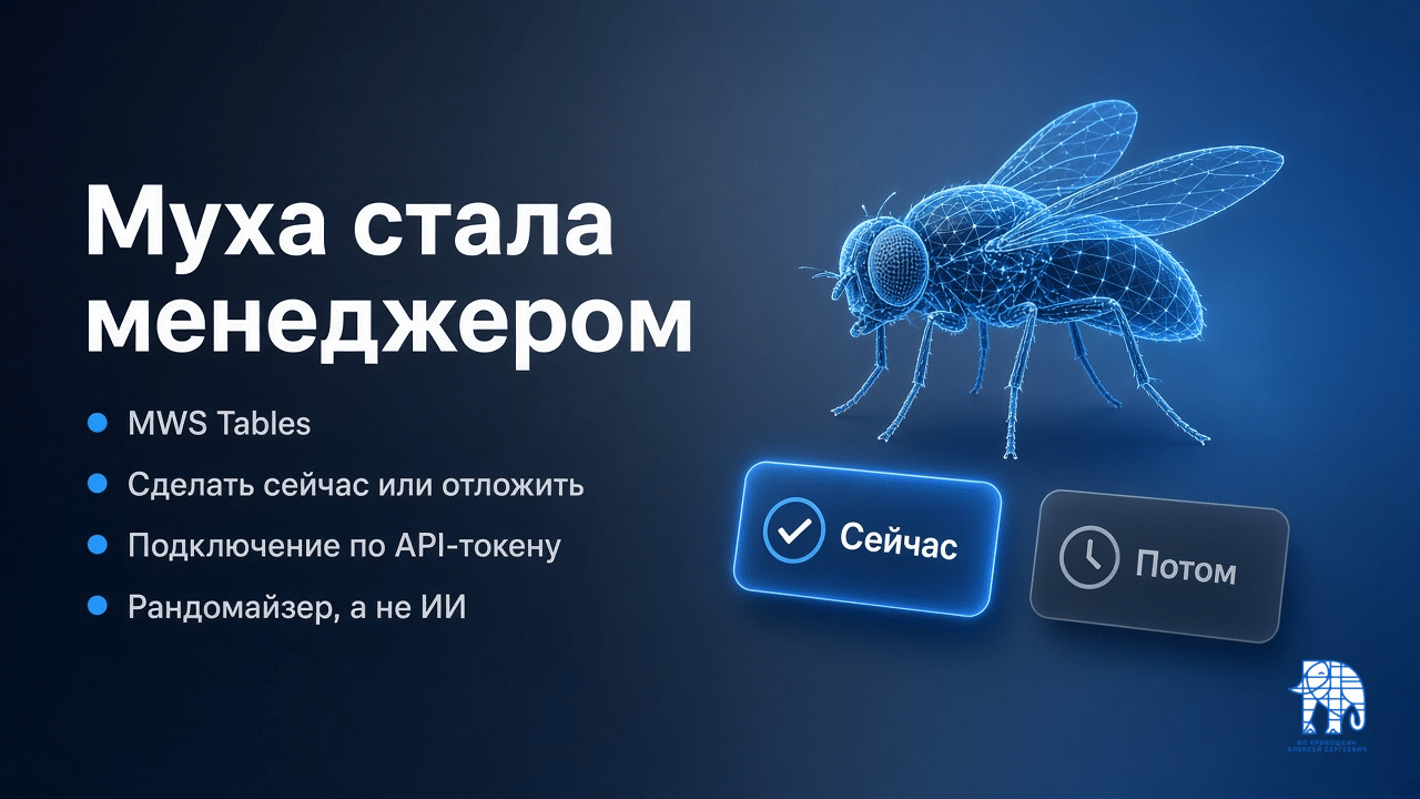 Цифровая дрозофила в MWS Tables: рандомайзер задач по API-токену