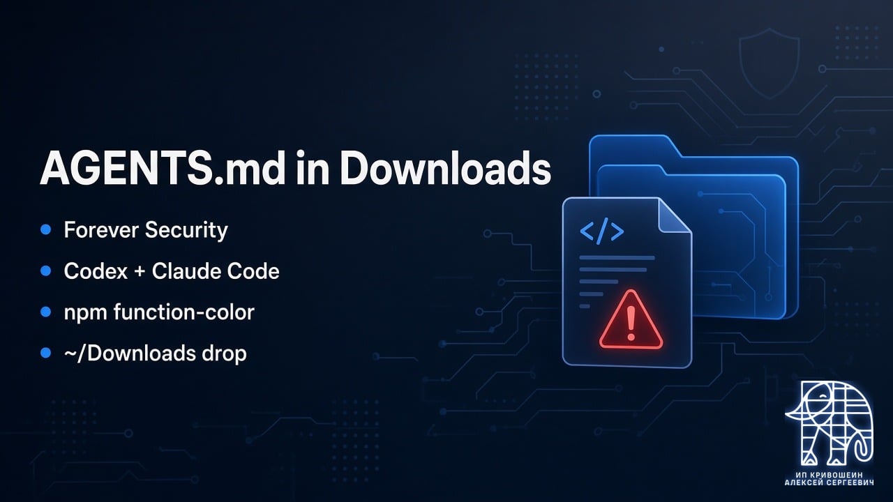 Обложка: AGENTS.md в Downloads, атака на AI-агенты