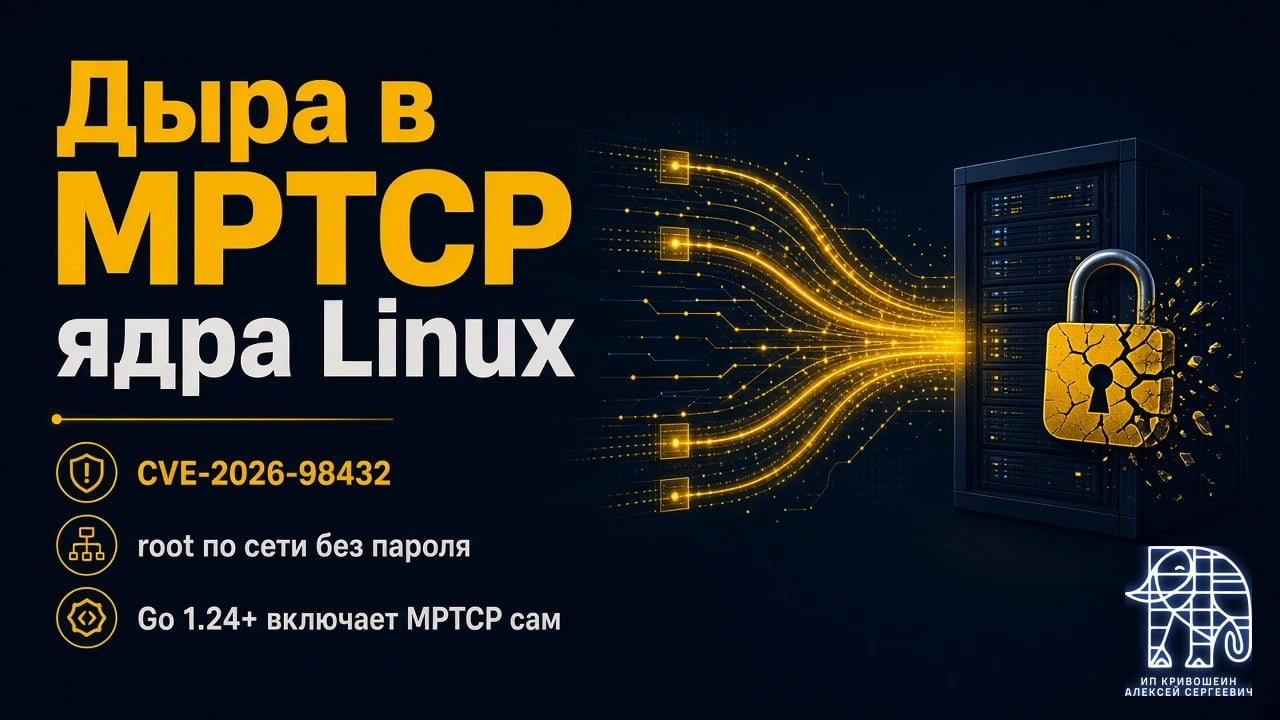 В ядре Linux нашли дыру: root по сети через MPTCP, сервисы на Go 1.24 под ударом. Обновите ядро