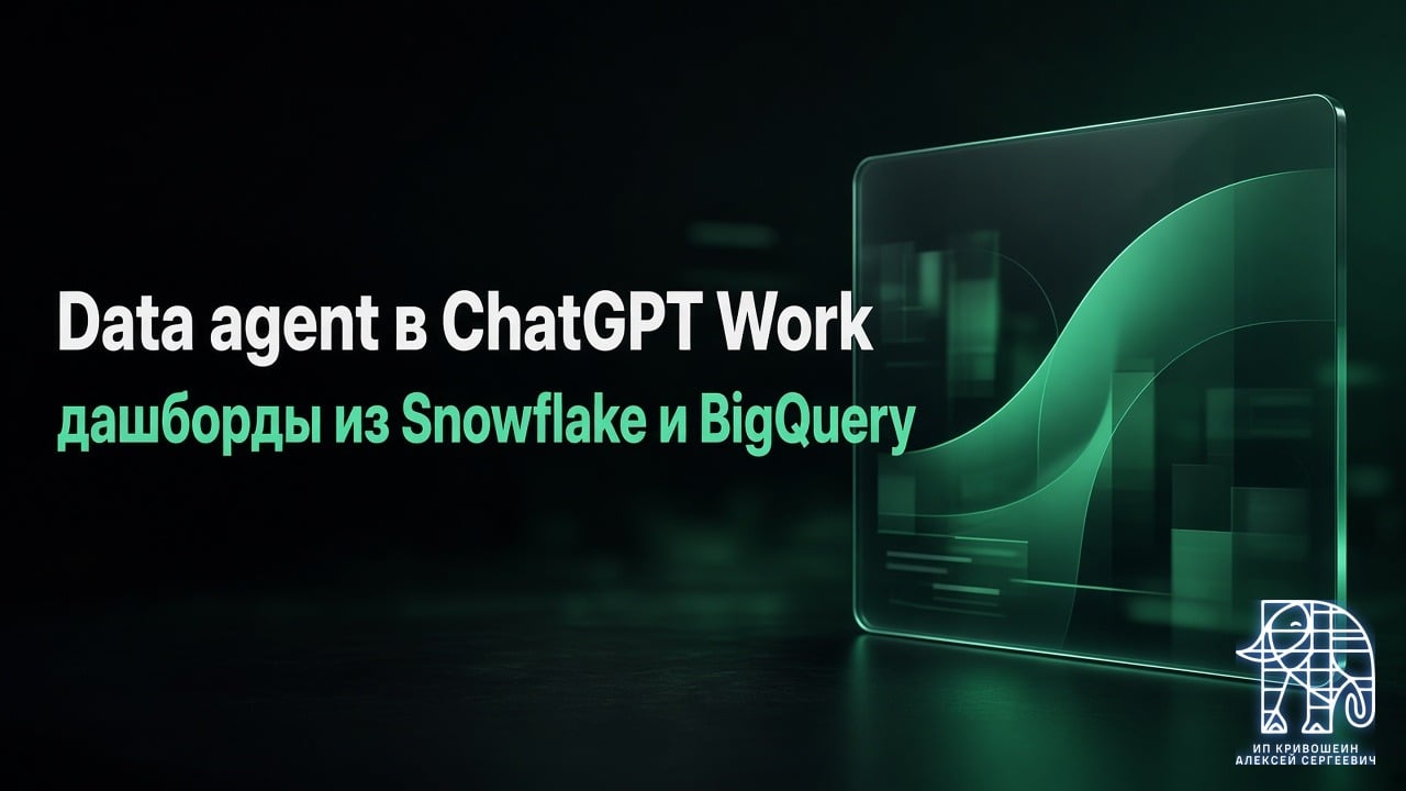 Data agent в ChatGPT Work: дашборды из Snowflake и BigQuery