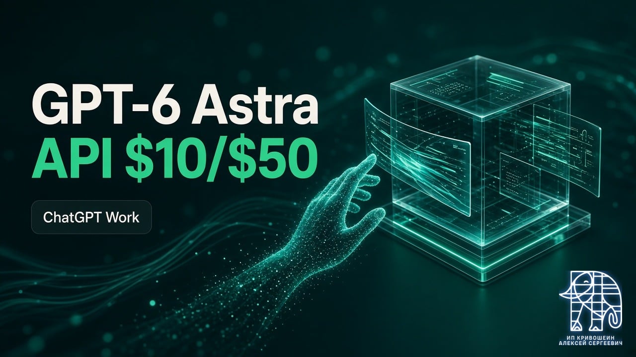 GPT-6 Astra: ChatGPT Work, API $10/$50 и computer use