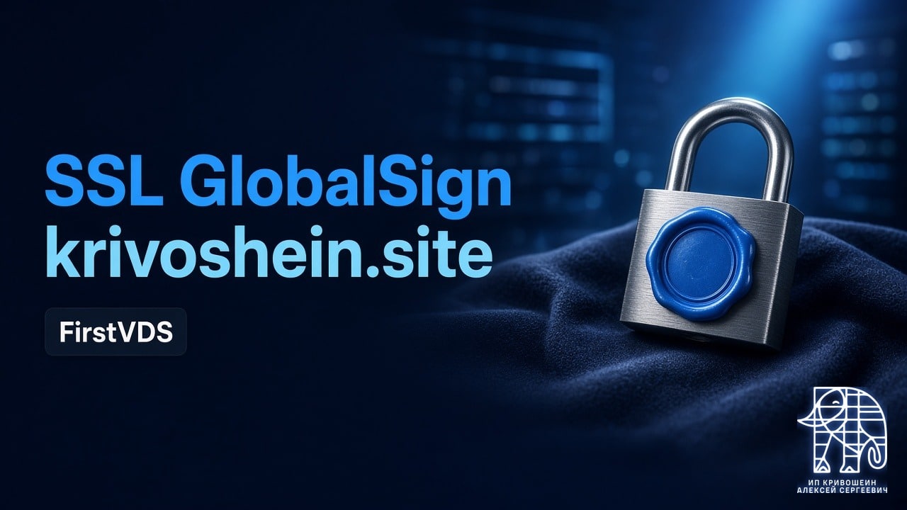Продление SSL GlobalSign для krivoshein.site через FirstVDS и Nginx/WordOps