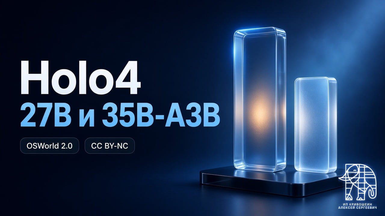 Holo4: 27B и 35B-A3B, OSWorld 2.0 и CC BY-NC