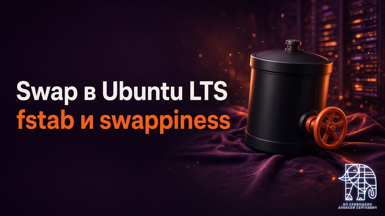 Swap в Ubuntu LTS: файл, раздел, fstab и swappiness