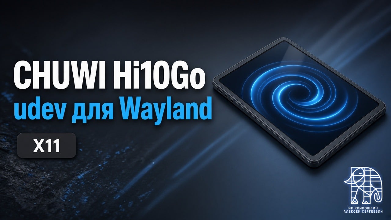 Калибровка сенсора CHUWI Hi10Go в Kubuntu: udev для Wayland и xinput для X11