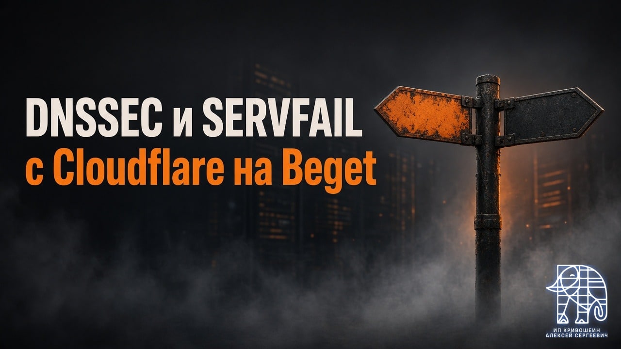 DNSSEC и SERVFAIL после смены NS: как я переносил krivoshein.site с Cloudflare на Beget