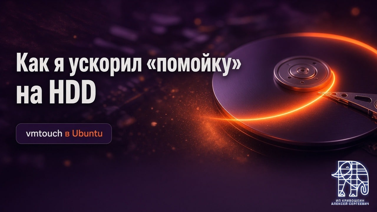 Как я ускорил «помойку» на HDD с помощью vmtouch в Ubuntu