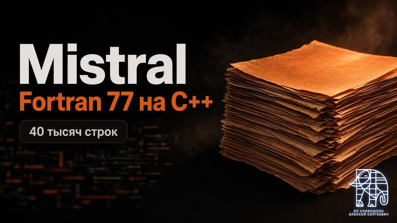 Mistral: 40 тысяч строк Fortran 77 на C++ агентами
