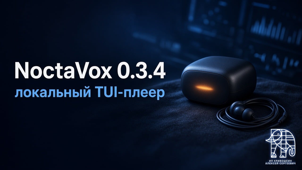 NoctaVox 0.3.4: локальный TUI-плеер для своей музыки
