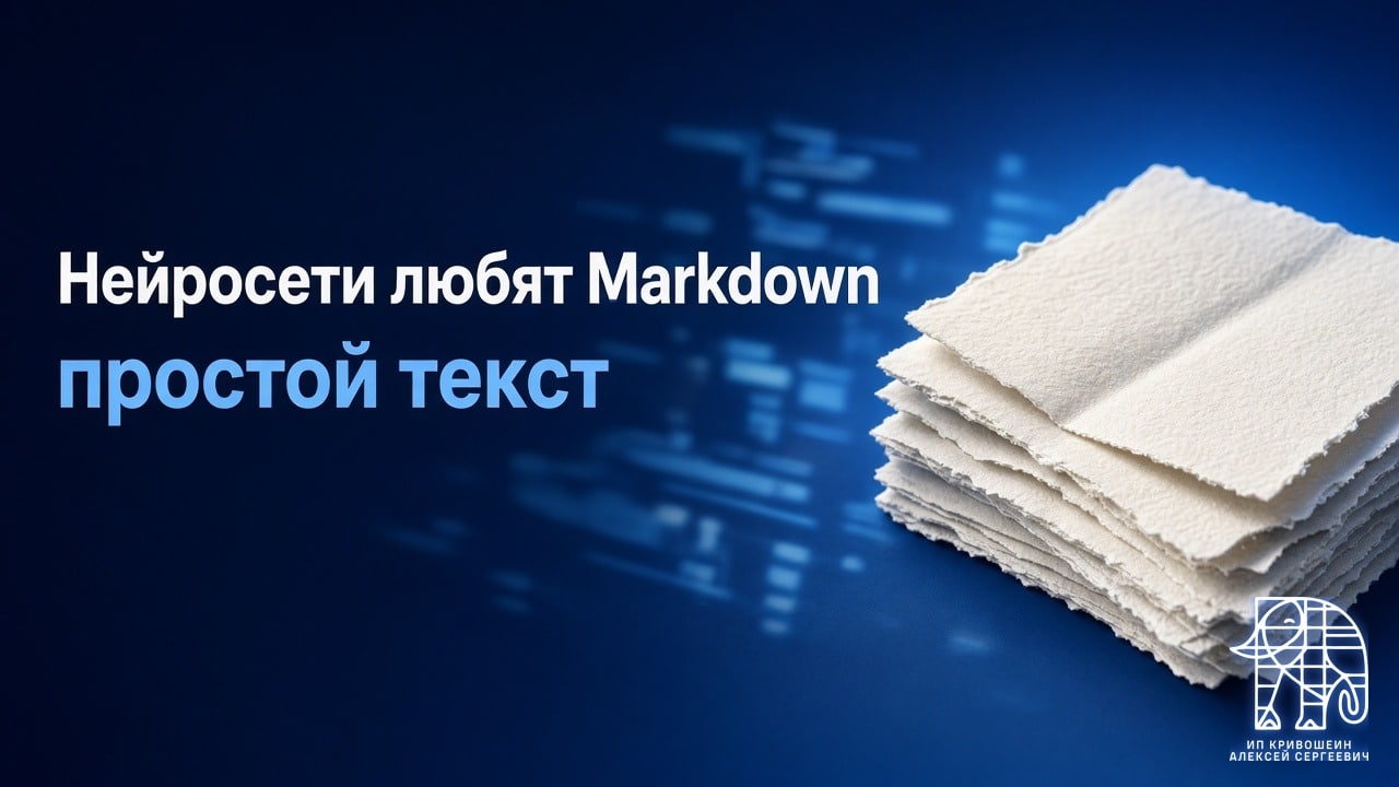 Почему нейросети любят Markdown: простой текст, структура и немного истории