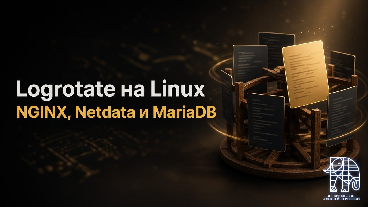 Logrotate на Linux: конфиг, директивы и примеры для NGINX, Netdata и MariaDB