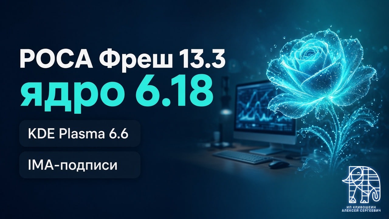 РОСА Фреш 13.3: ядро 6.18, KDE Plasma 6.6 и IMA-подписи из коробки
