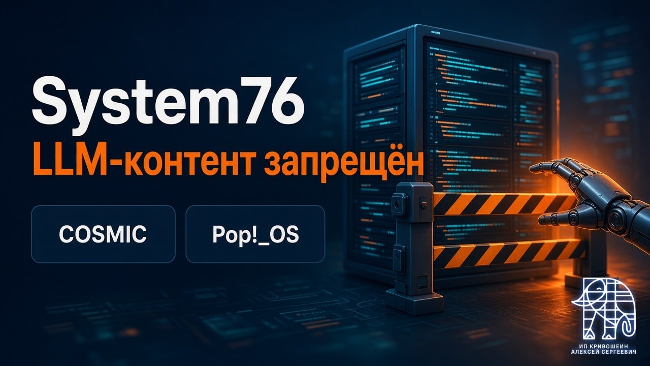 System76 запретила LLM-контент в PR для COSMIC и Pop!_OS
