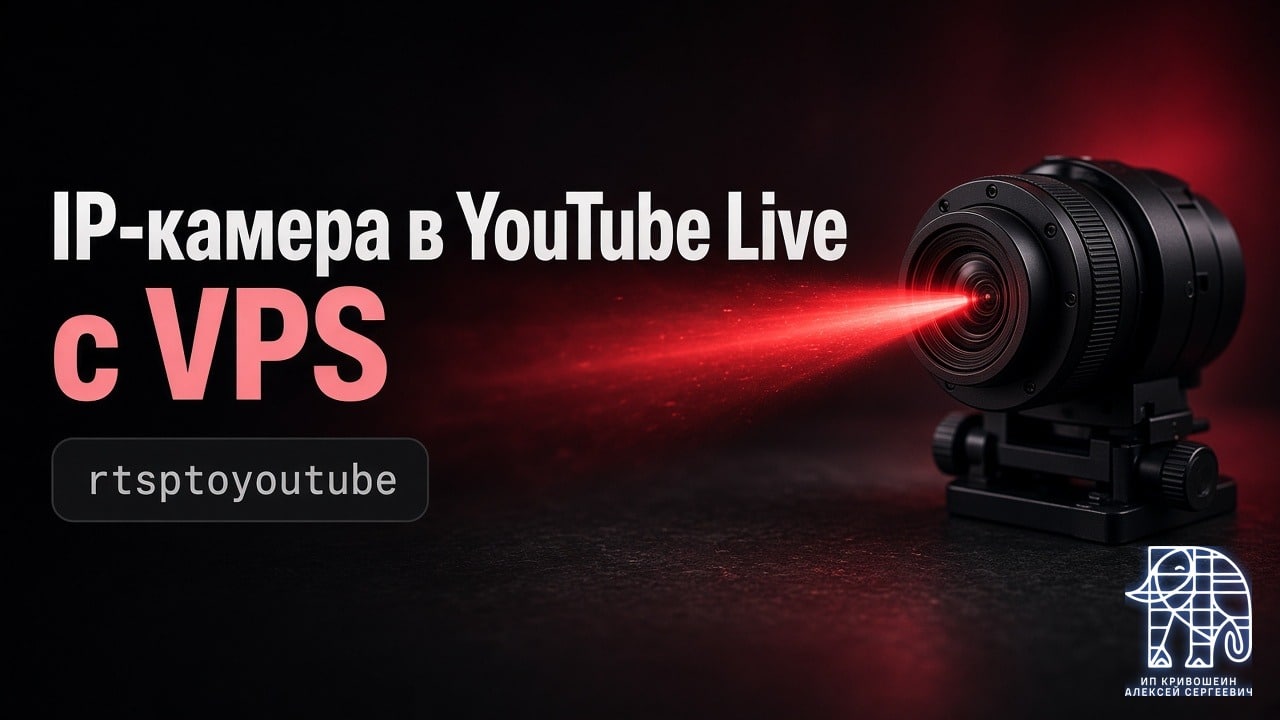 IP-камера в YouTube Live с VPS: Docker-образ rtsptoyoutube