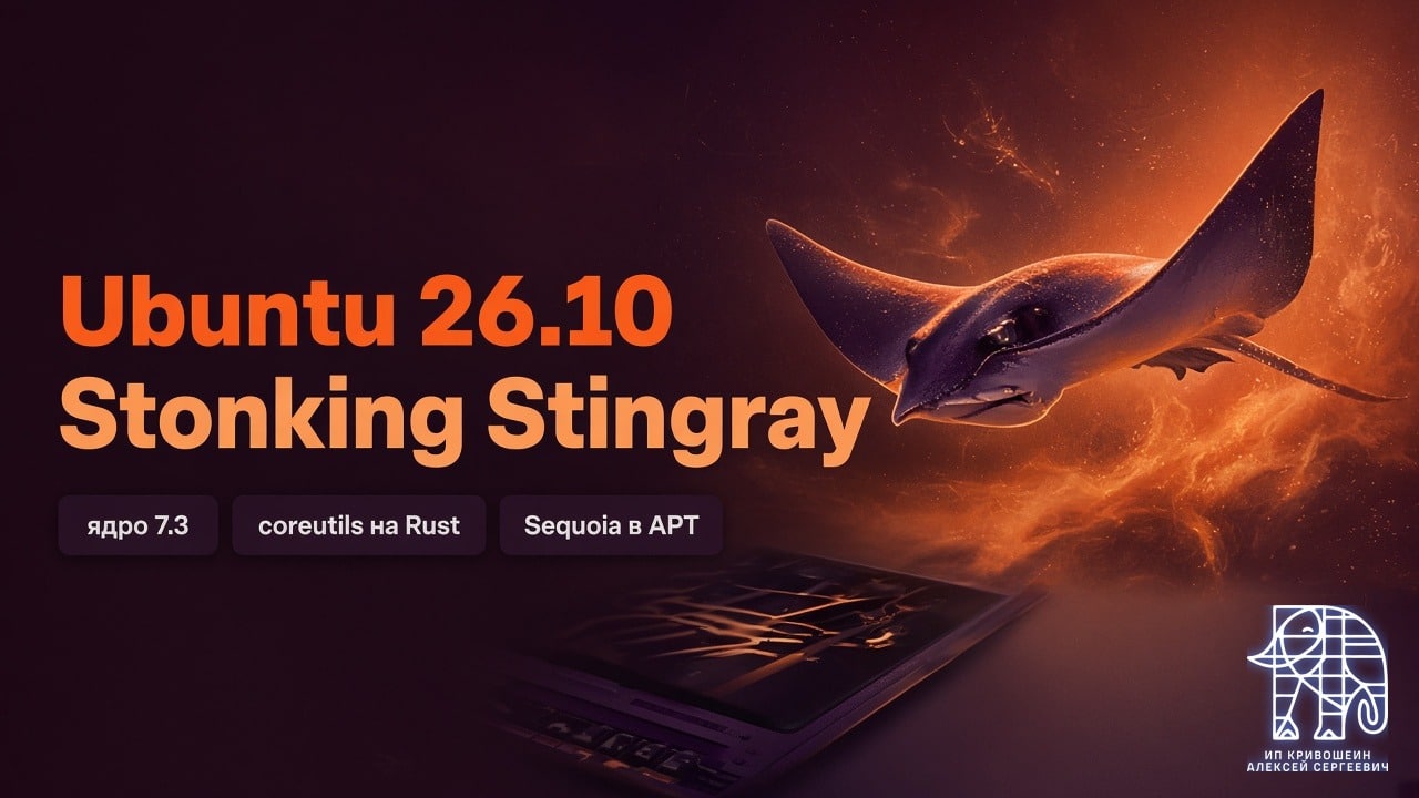 Ubuntu 26.10 Stonking Stingray: ядро 7.3, coreutils на Rust и Sequoia вместо GnuPG в APT