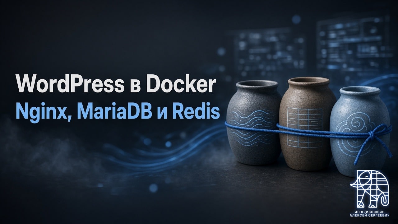WordPress в Docker на Ubuntu: Nginx, MariaDB и Redis в одном compose