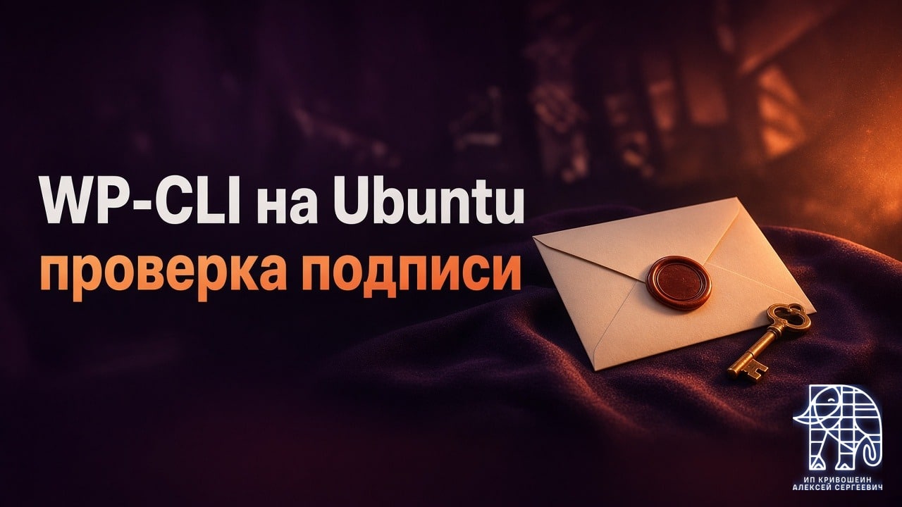 WP-CLI на Ubuntu: установка, проверка подписи и базовые команды